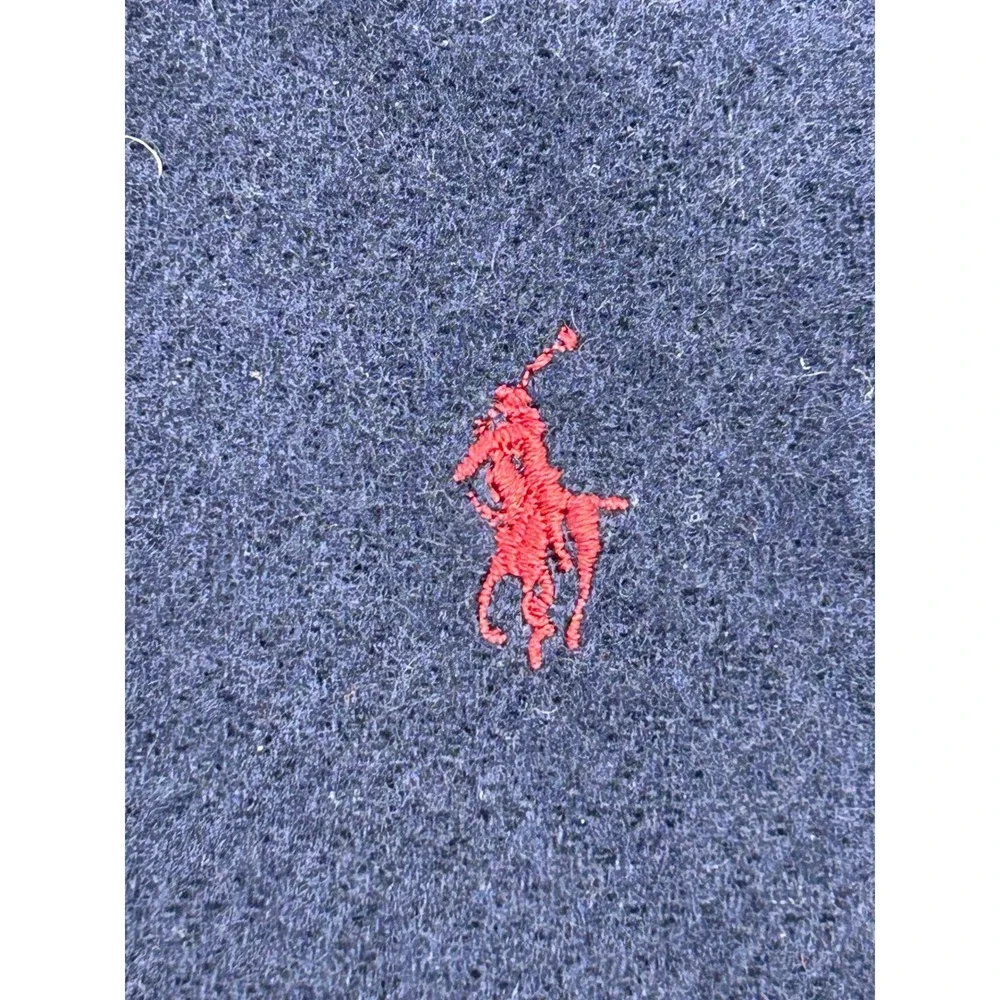 Vintage‎ POLO by Ralph Lauren 100% Lambswool Scarf With Fringe BLUE Label 1980s